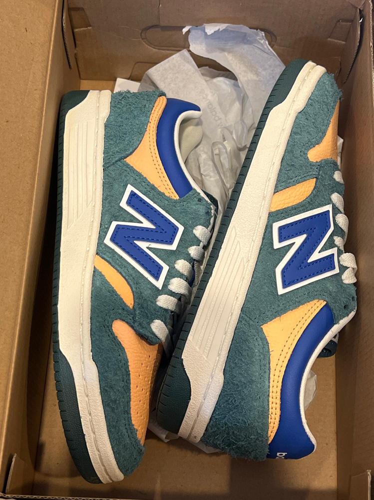 New Balance 480 GS Boys Shoes Size 6, Color: Green/Orange/Multi-Colored