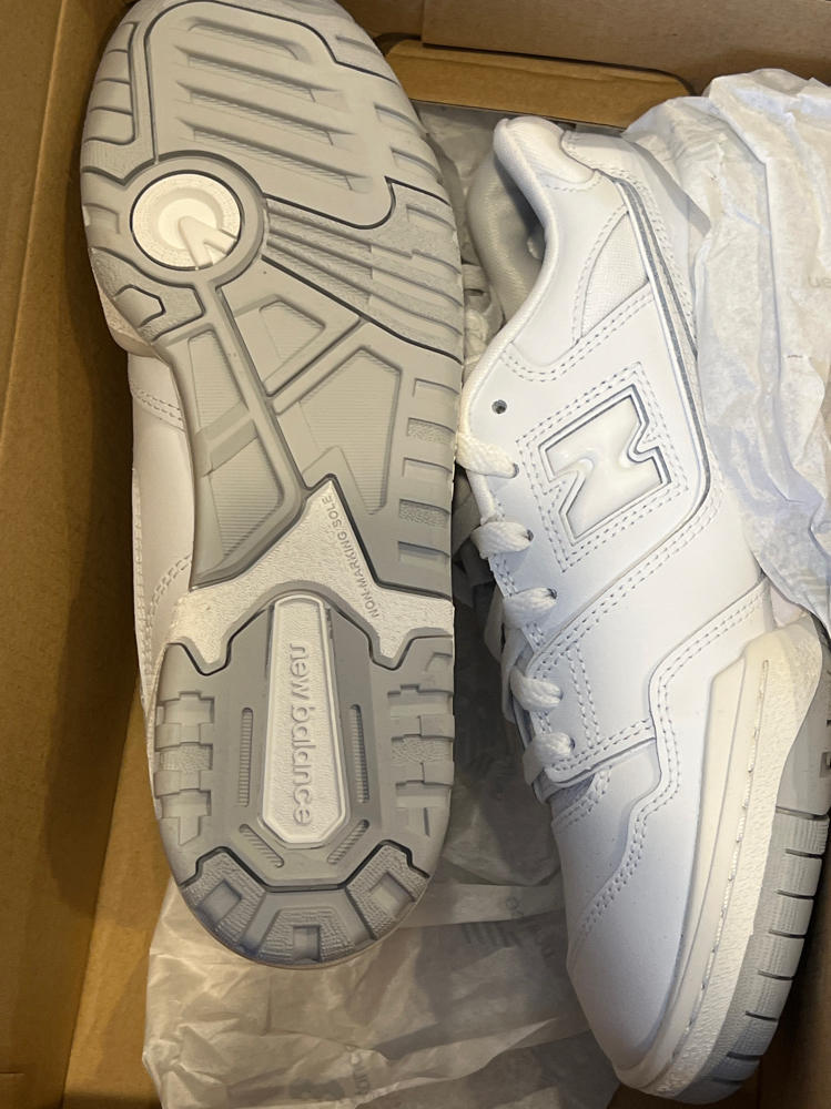 New Balance 550 GS Boys Shoes Size 7, Color: White/White boys