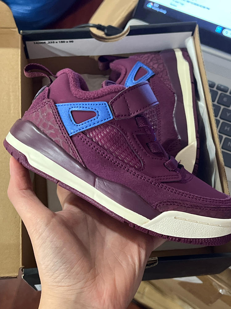 Jordan Spizike Low Little Kids' Shoes (Bordeaux/Sail/Hyper Royal)  toddler kids