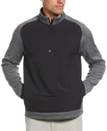 Pga Tour Men's Quarter-Zip Fleece Sweatshirt - Charcoal Hthr