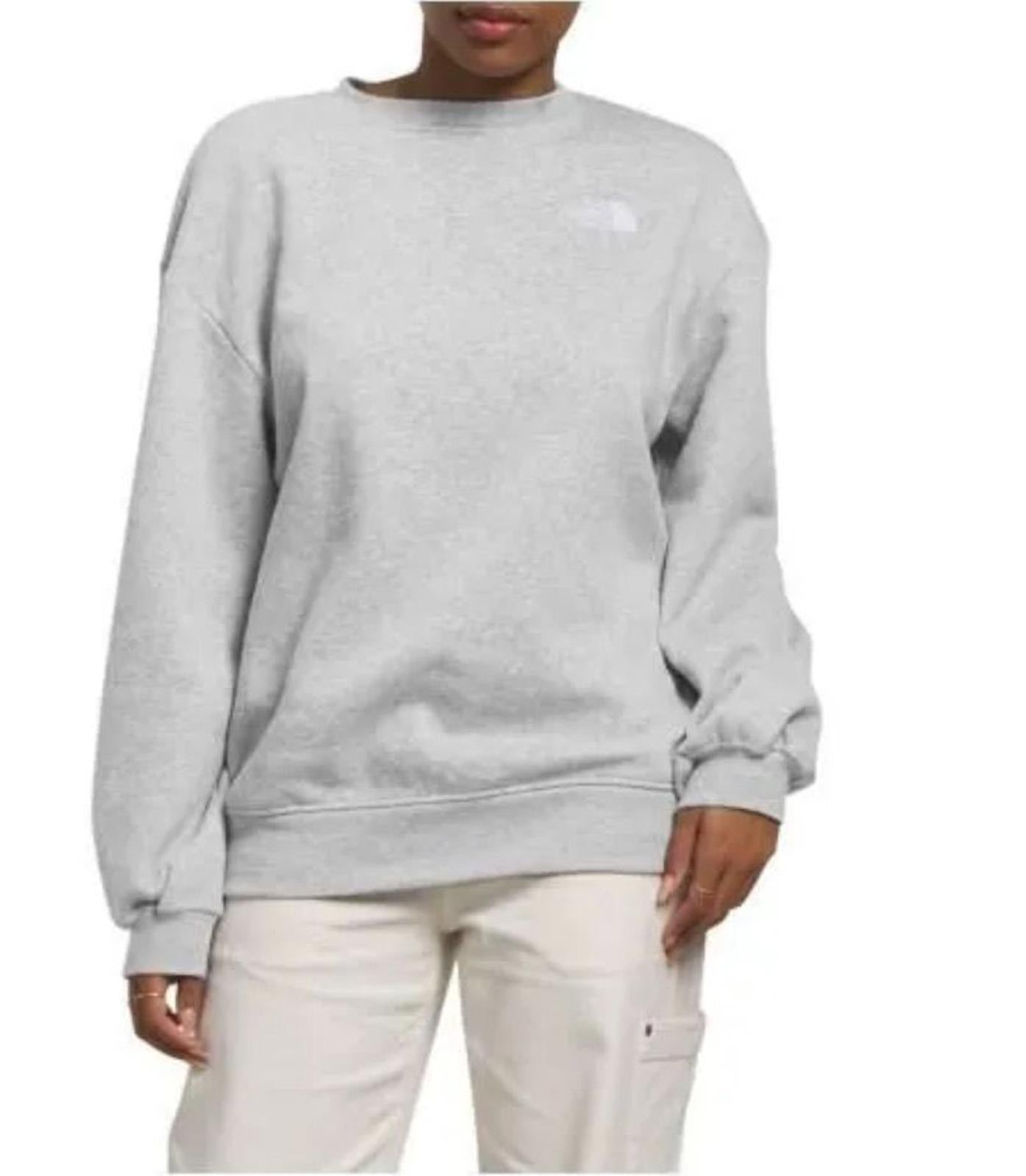 The North Face Womens Fit Crewneck Sweatshirt  Grey Solid