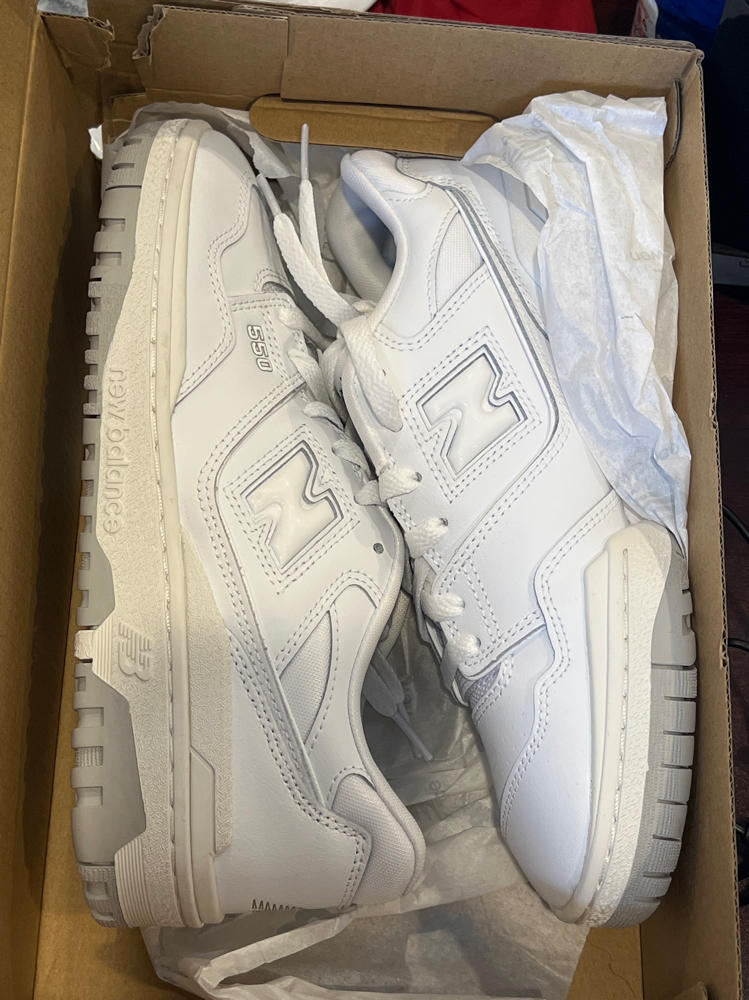 New Balance 550 GS Boys Shoes Size 7, Color: White/White boys