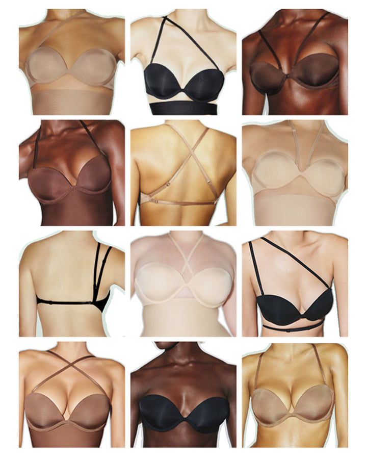 Skims NWT Multi-Way Underwire Bra in Clay, onyx, cocoa