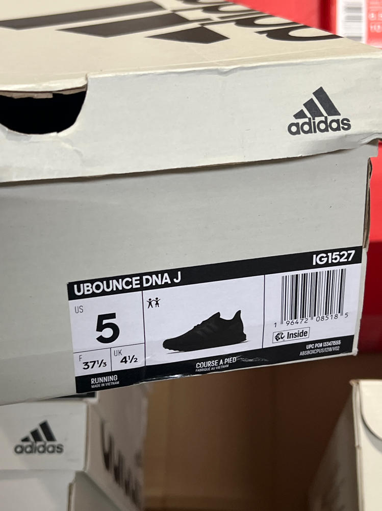 Adidas Unisex-Child Ubounce Alphaskin, Black/Black/Black, 5