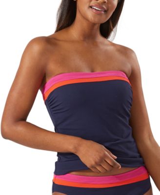 Tommy Bahama Island Cays Colorblock Bandini Swim Top in Passion Pink at Nordstrom, Size X-Small