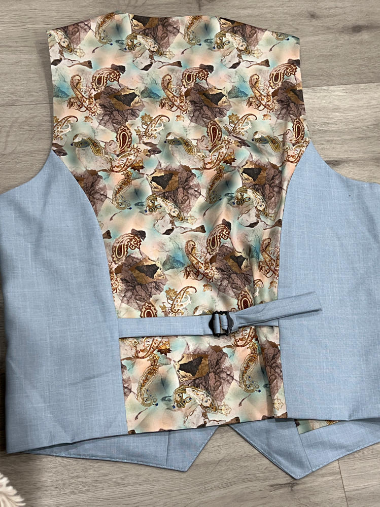 Tayion Collection Men's Light blue Regular-Fit Suit Vest Size M