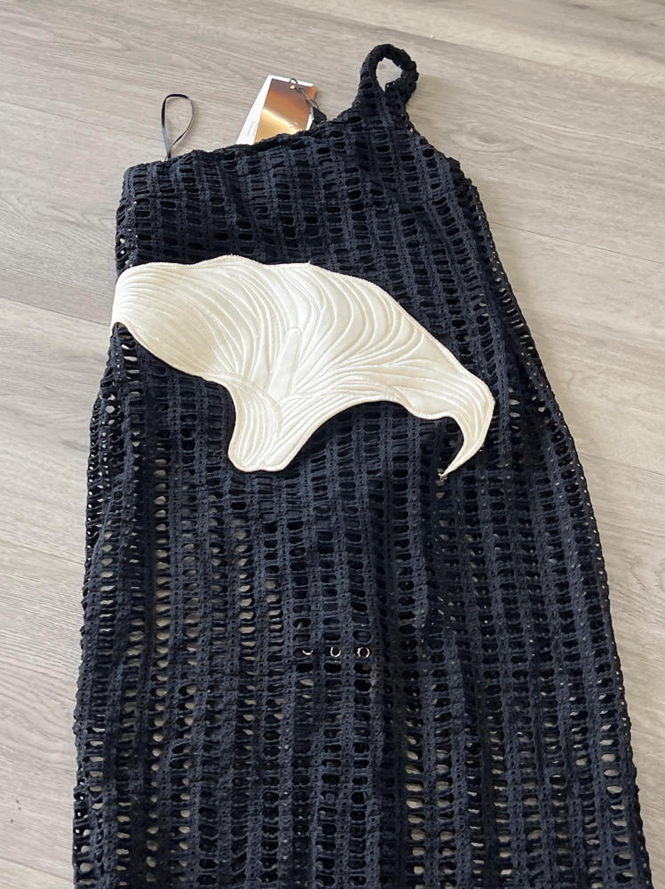 Mesh Printed Beach Dress with Selene Embroidery by PatBO