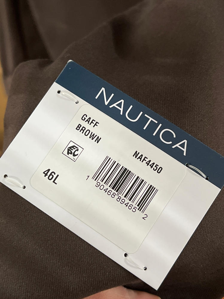 Nautica Mens Modern fit 2 Piece Suit 46 L / 41 Waist Brown Solid Stretch jacket
