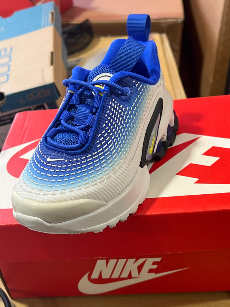 Nike Air Max Dn Little Kids' Shoes (FN4453-402, Racer Blue/Blue Fury/Black/Vibrant Yellow) Size 8c