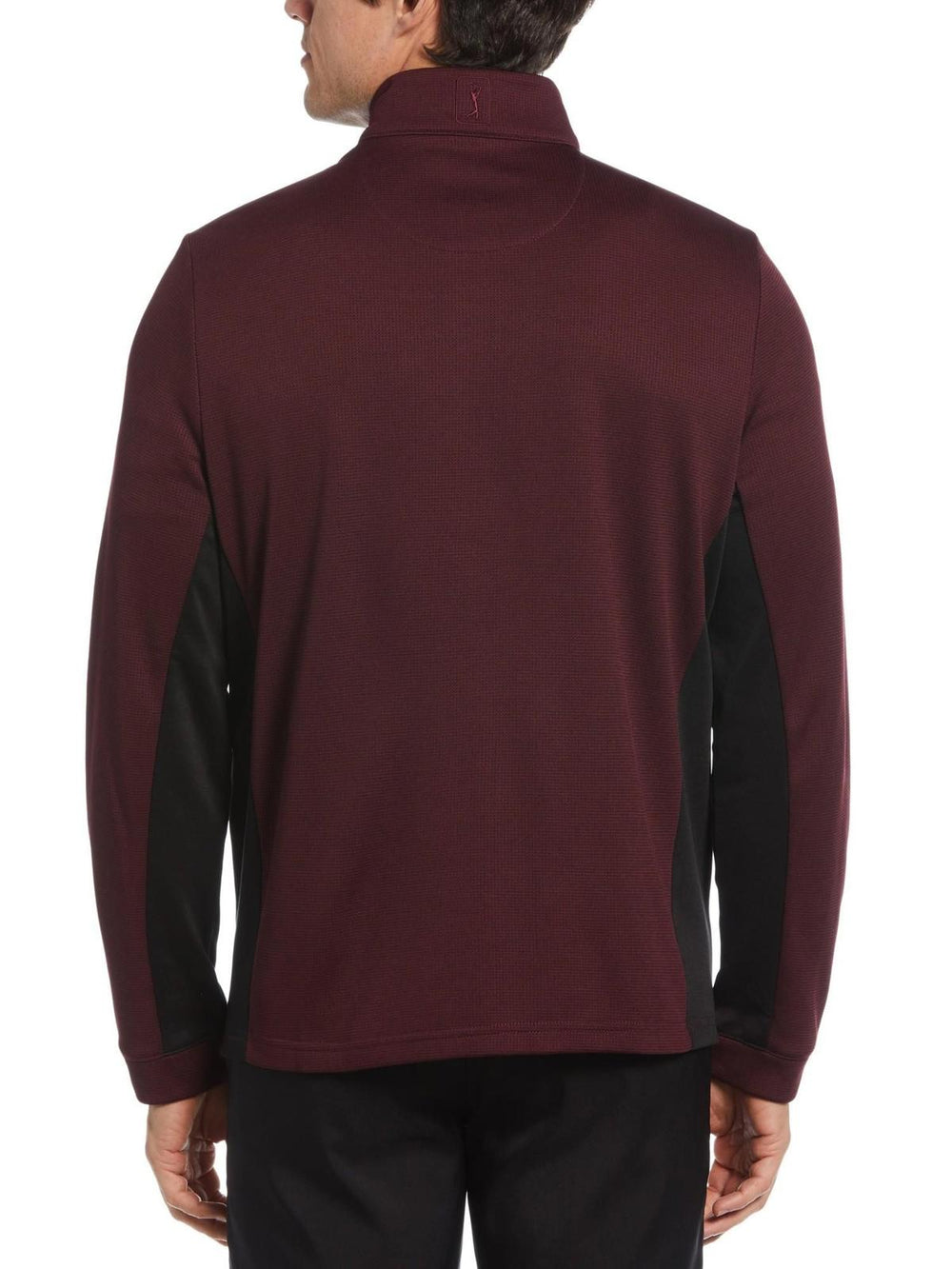 Pga Tour Men's Micro Jacquard Quarter-Zip Pullover Sweater - Fig