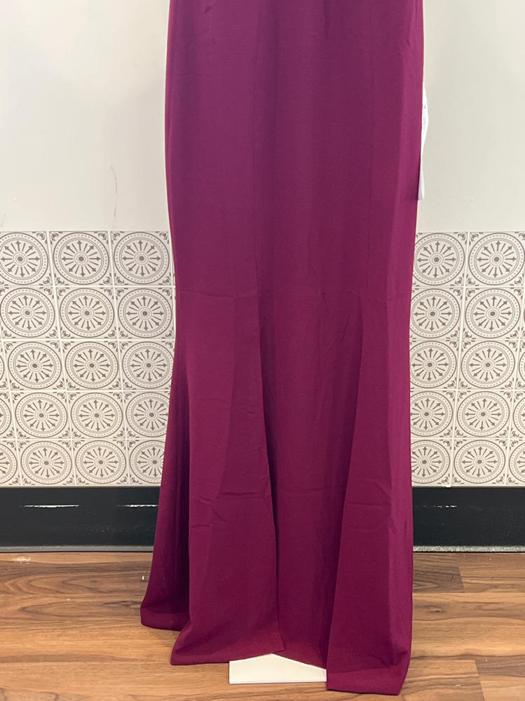Dress the Population Dark Magenta Iris Dress slit gown Size M