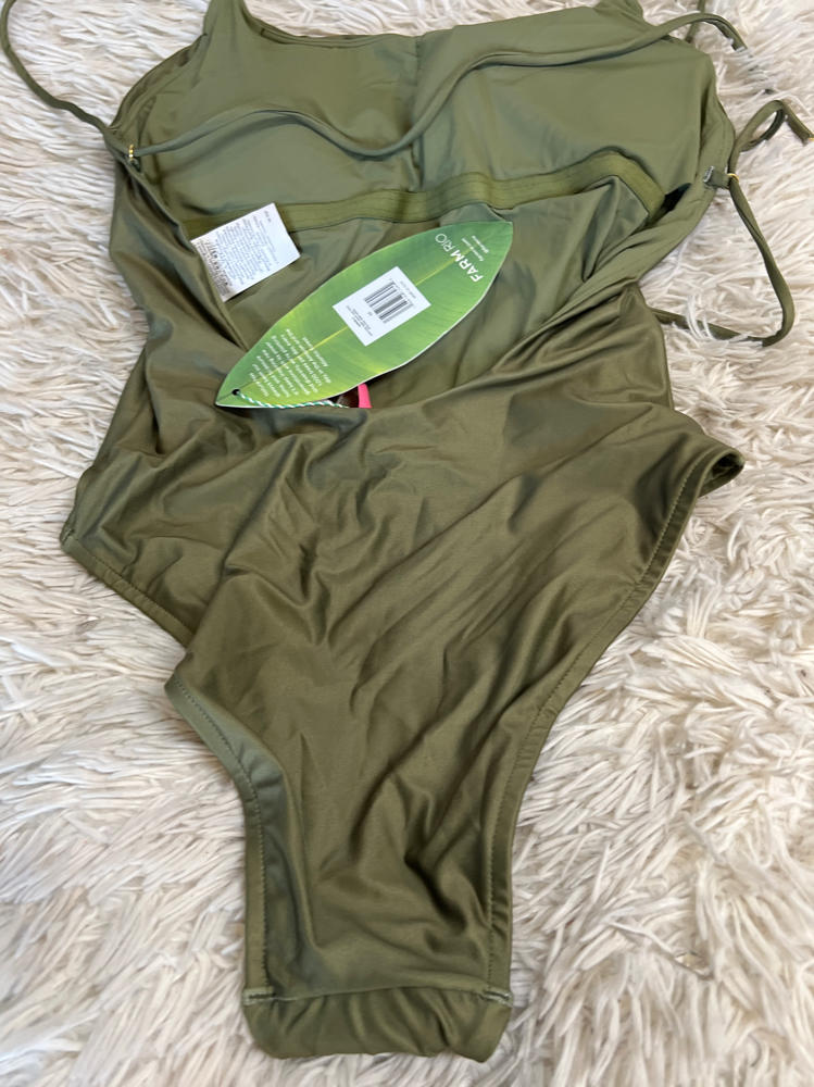 FARM Rio Women's Strilitzia One Piece, Strilitzia Dark Green, M