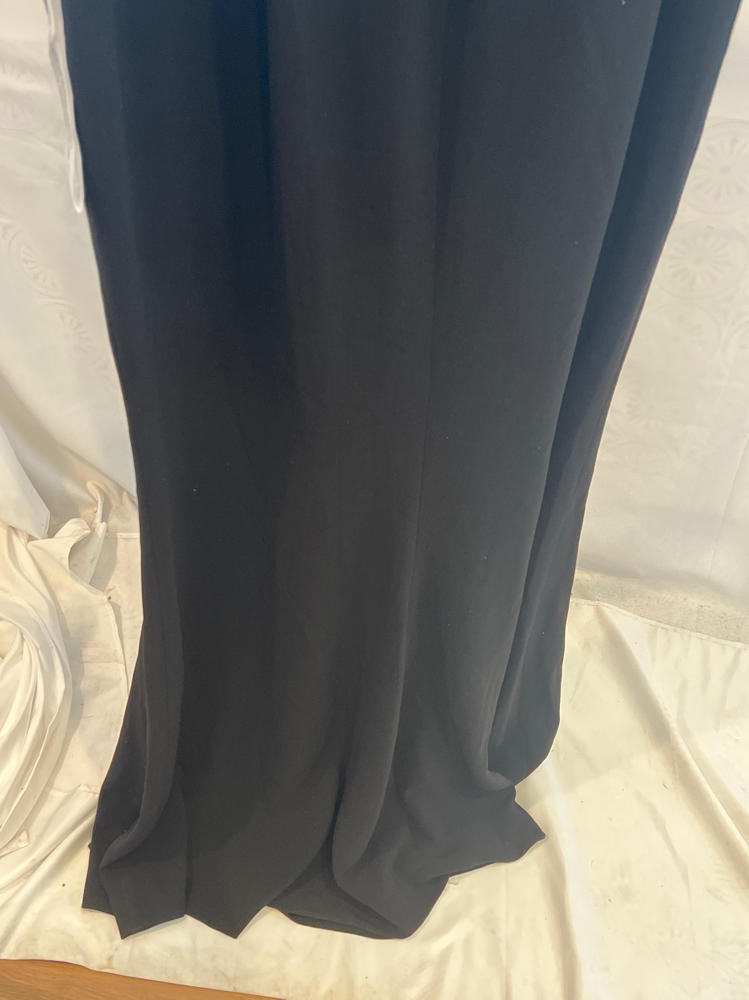 Dress the Population Iris Crepe Side Slit Gown, Black, XXL