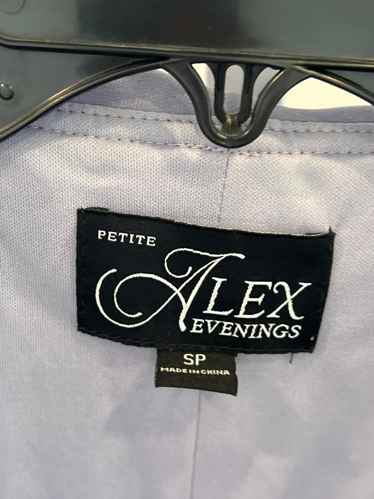 Alex Evenings Women's Collared Stretch Shimmer Blouse (Petite ), Lavender, SP