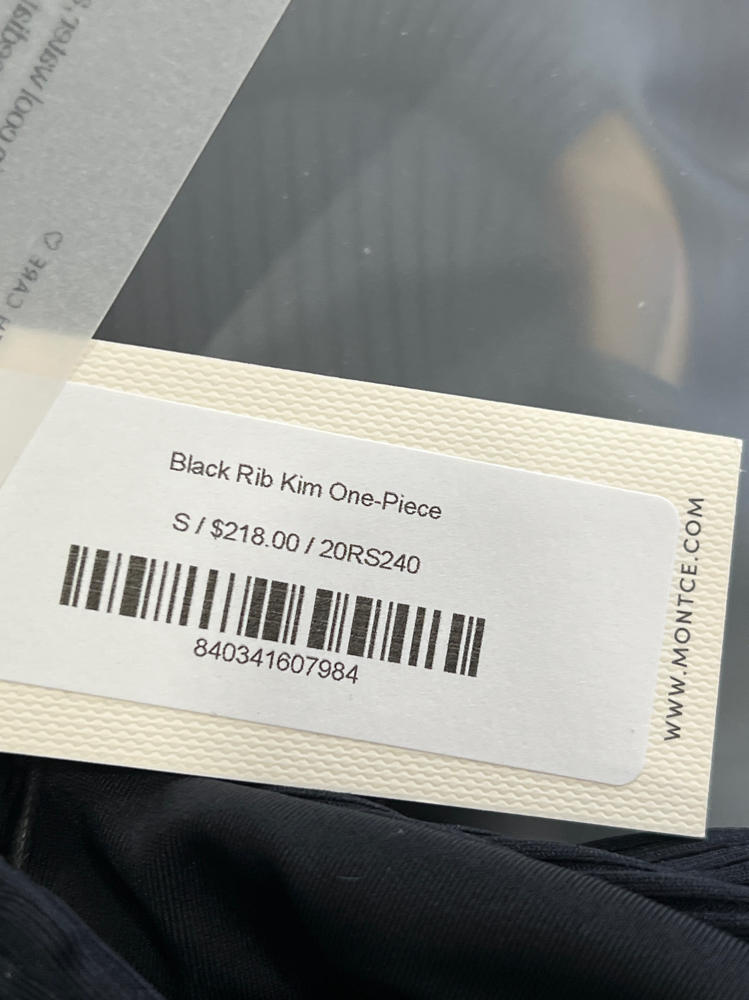 Kim Black Rib One-Piece by Montce