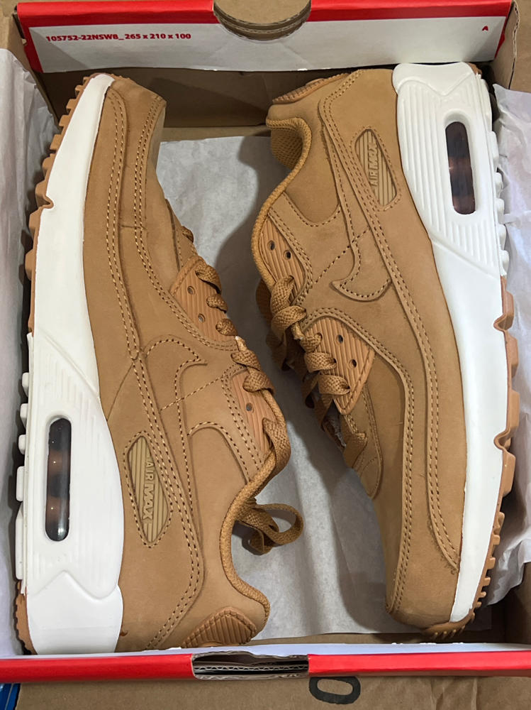 Nike Air Max 90 Big Kids' Shoes (HF6358-200, Flax/Sail/Flax) Size 5