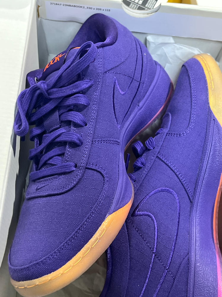 Nike Book 1 Basketball Shoes (HJ5351-500, Court Purple/Taupe Grey/Sundial/Total Orange) Size 9