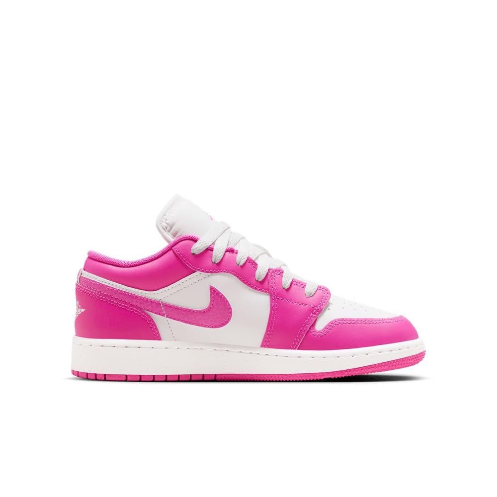 Big Kid's Air Jordan 1 Low GS Fire Pink/Iris Whisper-White (FV8486 600) Gradeschool - Size 4.5y, 5y