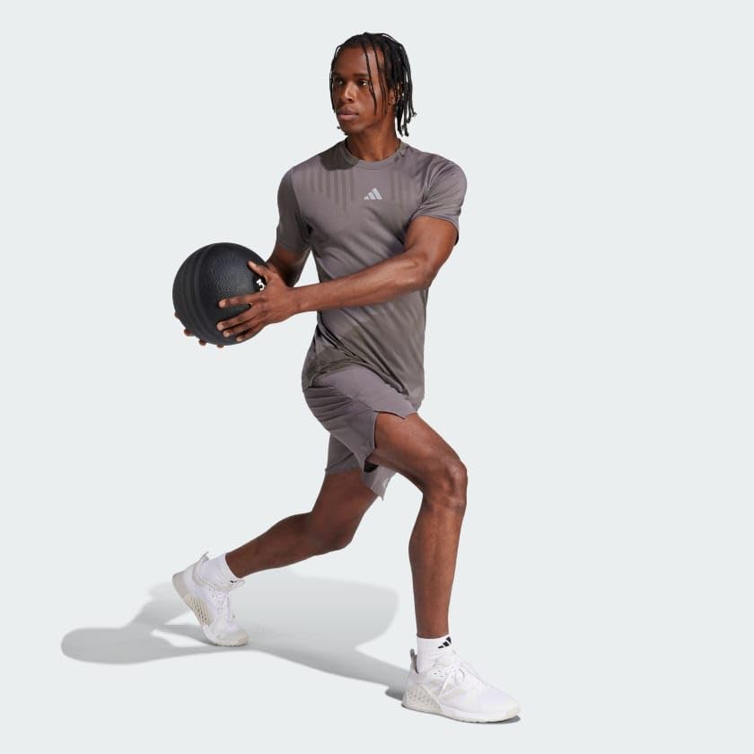 adidas Designed for Training HIIT Workout Heat.RDY Shorts Charcoal, white, navy,