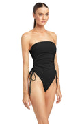 Robin Piccone AUBREY BANDEAU ONE PIECE (BLACK,14)