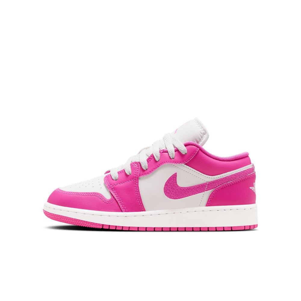 Big Kid's Air Jordan 1 Low GS Fire Pink/Iris Whisper-White (FV8486 600) Gradeschool - Size 4.5y, 5y