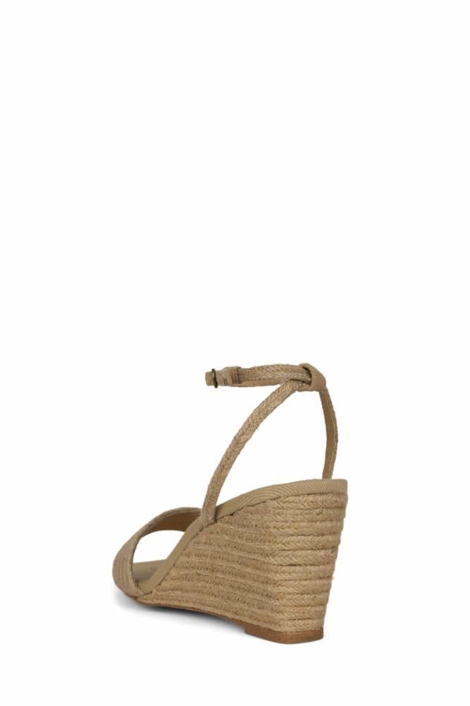 jeffrey campbell SAILBOAT wedge sandals tan 8.5 new