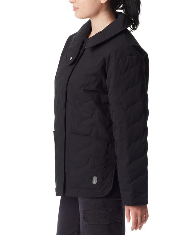 BASS OUTDOOR Women's Quilted Long-Sleeve Jacket (Black Beau, Large)