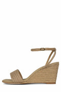 jeffrey campbell SAILBOAT wedge sandals tan 8.5 new