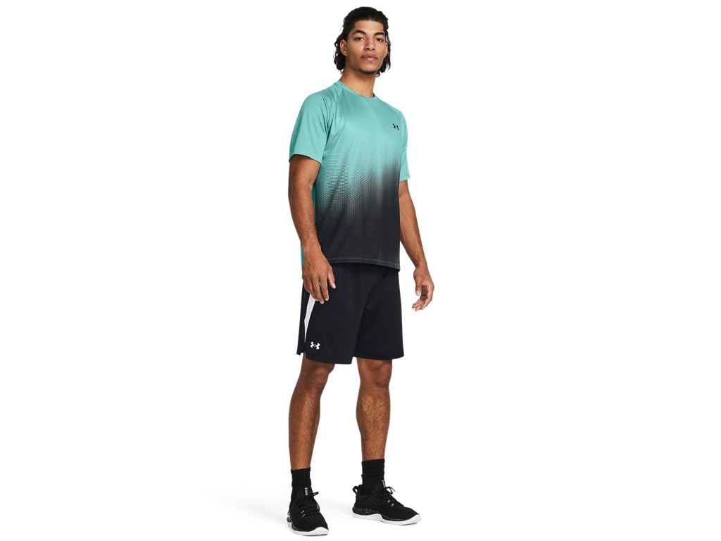 Under Armour Mens Tech Vent 8 Inch Shorts - Ultra Breathable and Lightweight MD Black-White