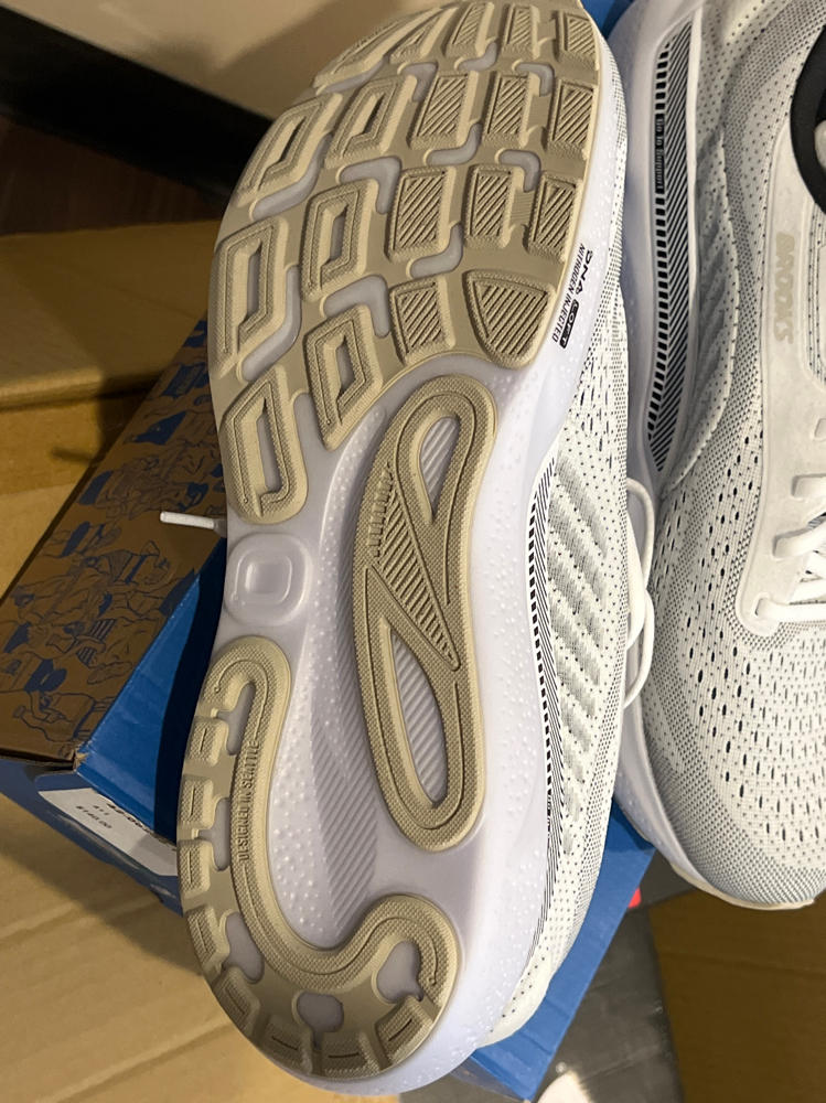 Brooks Men’s Adrenaline GTS 24 Supportive Running Shoe - White/Black/Pelican - 13 Medium