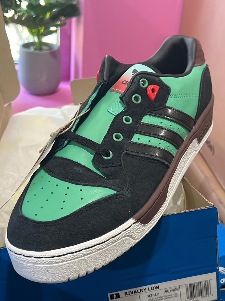 adidas X Demon Slayer Rivalry Low Demon Slayer (Core Black/Green, US Footwear Size System, Adult, Men, Numeric, Medium)