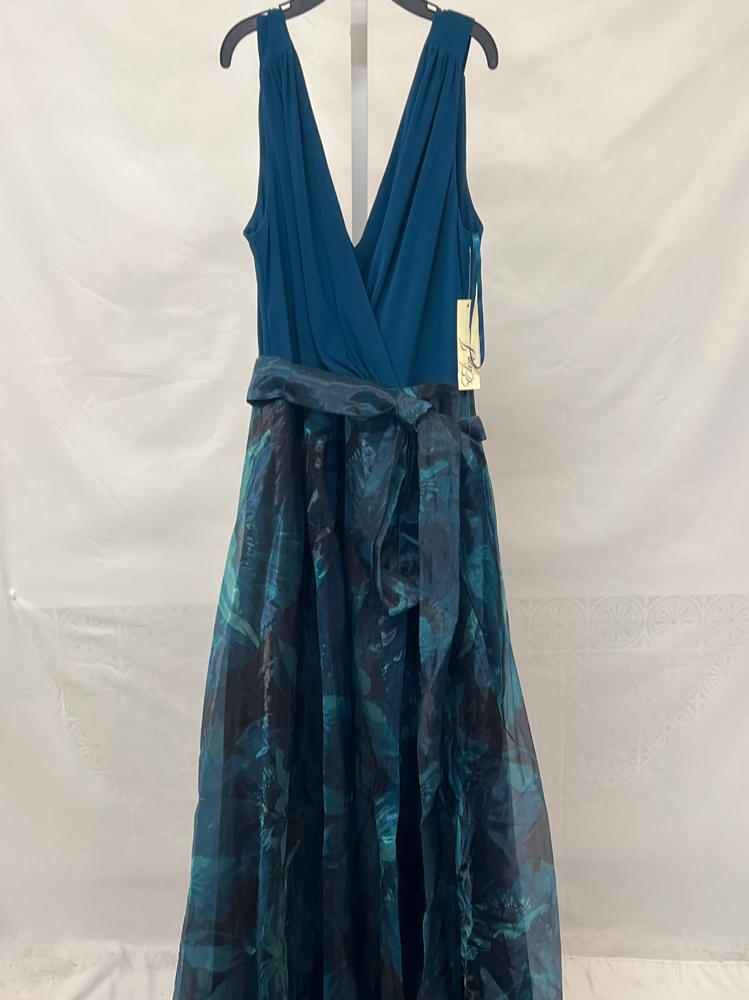 Eliza J Women's Organza-Skirt Bow-Waist Gown