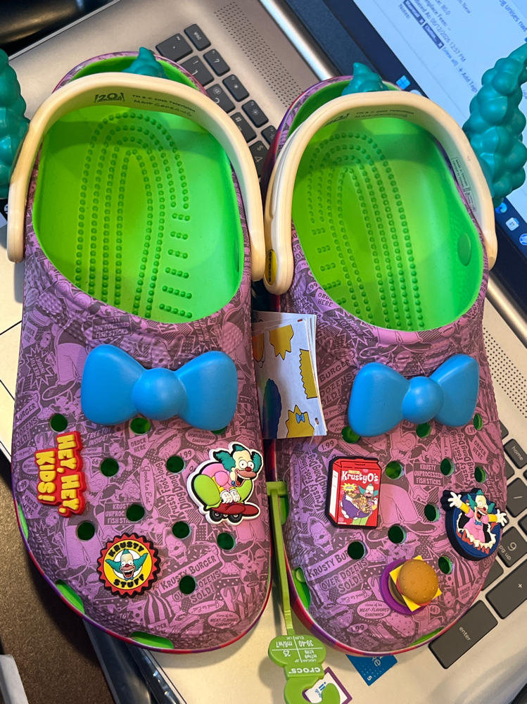 Crocs Unisex-Adult The Simpsons Classic Clog, Clogs for Men and Women, Krusty The Clown, nwt no box