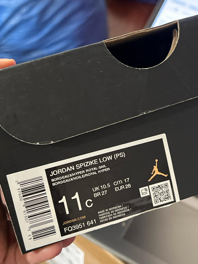 Jordan Spizike Low Little Kids' Shoes (Bordeaux/Sail/Hyper Royal)  toddler kids
