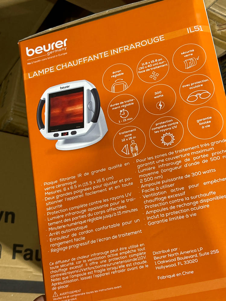 Infrared Heat Lamp , Beurer LI51, For Natural Pain Relief. New in unopened box.