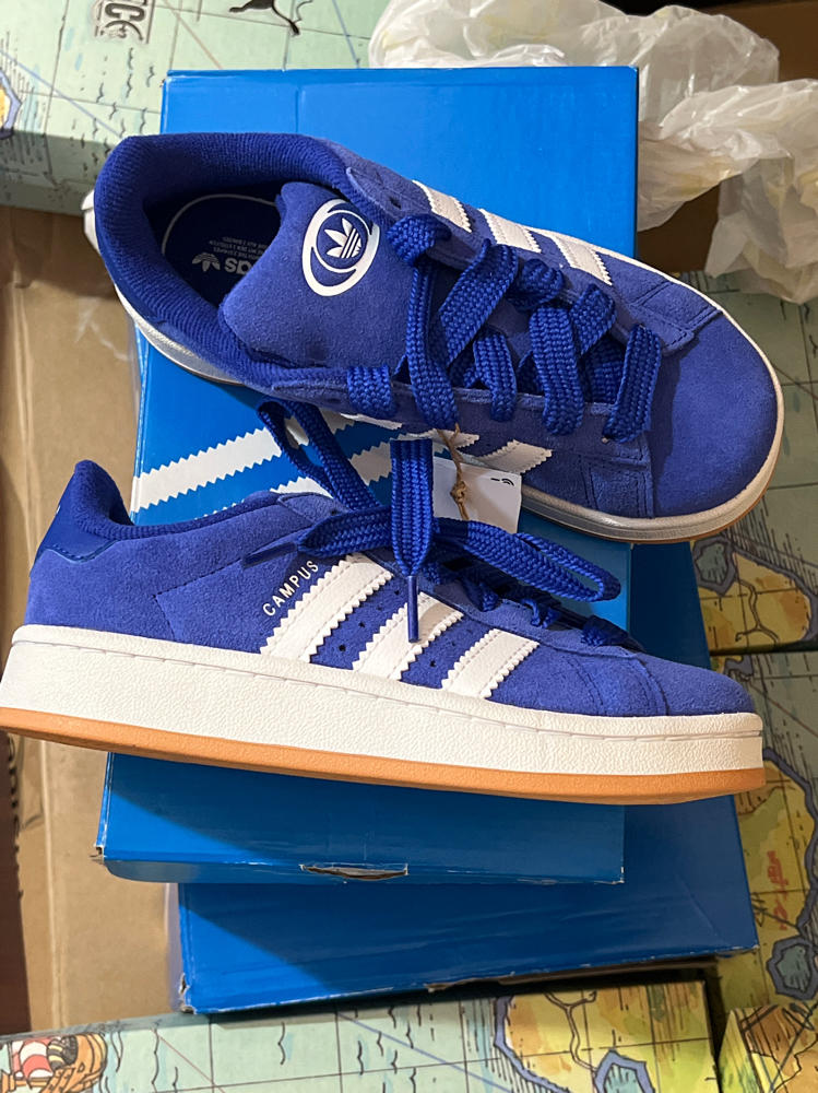 adidas Kids Campus 00s Shoes - Semi Lucid Blue/Cloud White/Gum