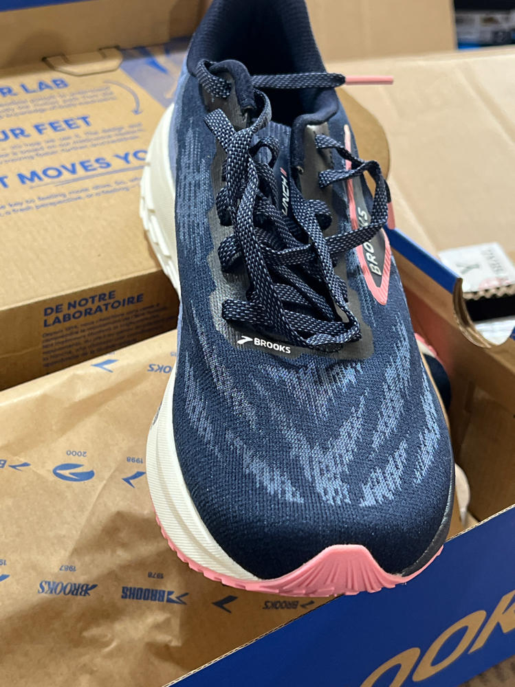 Brooks Women’s Launch 11 Neutral Running Shoe - Peacoat/Blue/Peach - 8.5 Medium