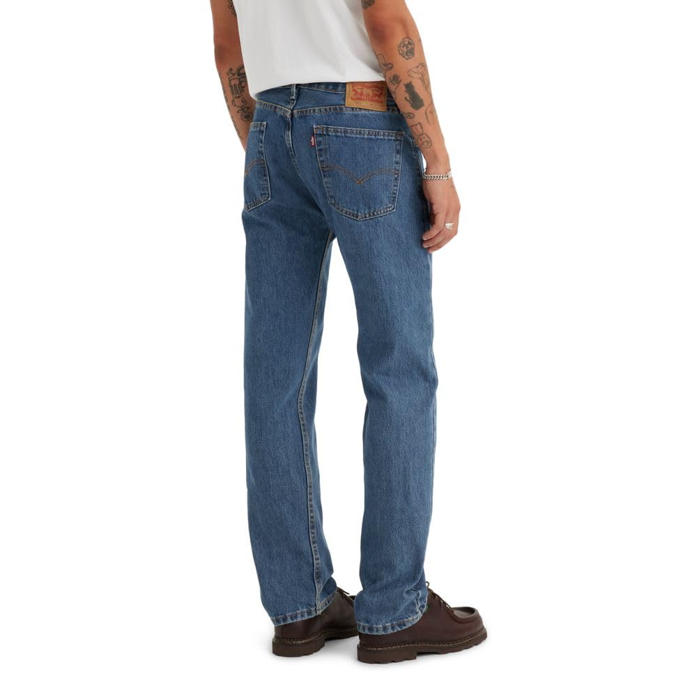 Levi's Men's 505 Regular Fit Jeans (Also Available in Big & Tall), Medium Stonewash, 33W x 32L