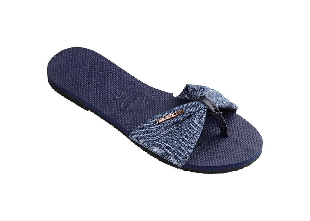 Havaianas Women's You St. Tropez Shine Flip Flop Sandal, Navy Blue,