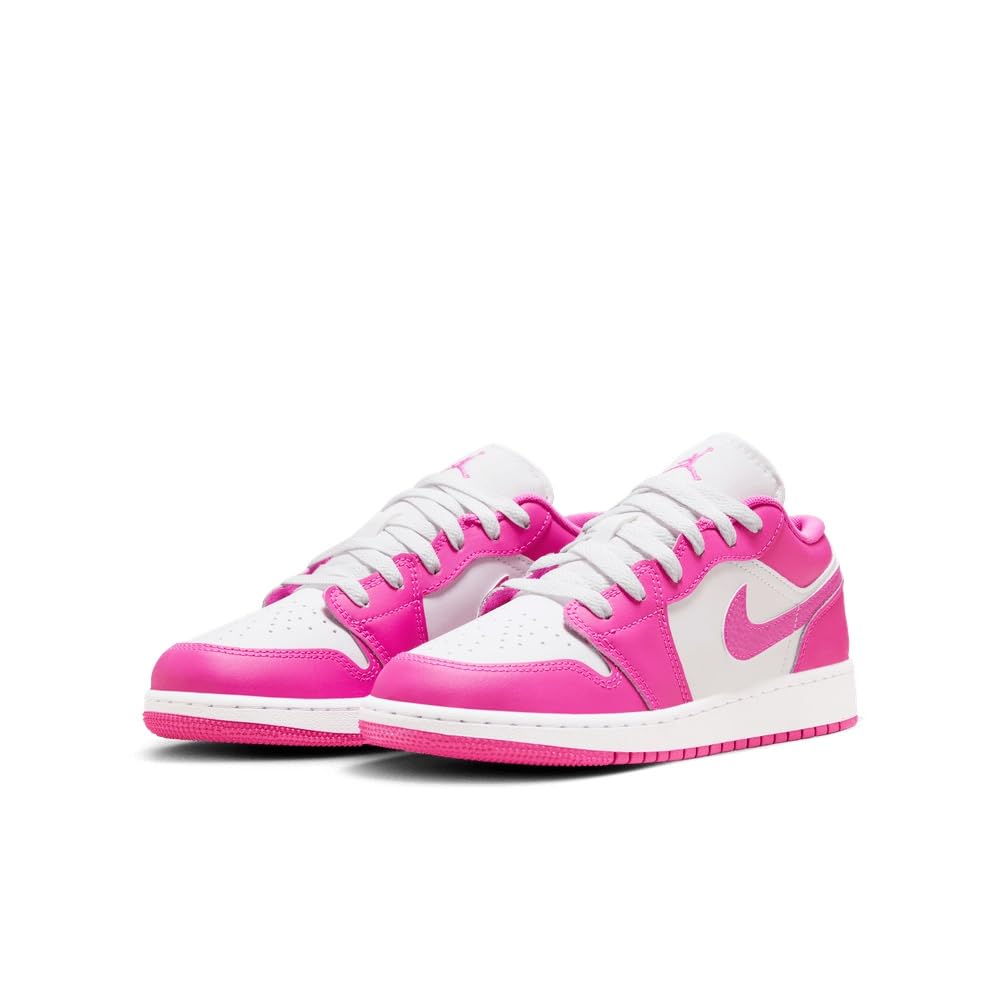 Big Kid's Air Jordan 1 Low GS Fire Pink/Iris Whisper-White (FV8486 600) Gradeschool - Size 4.5y, 5y