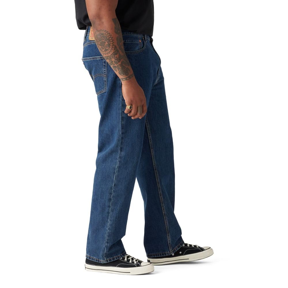 Levi's Men's 505 Regular Fit Jeans , Dark Stonewash jeans new