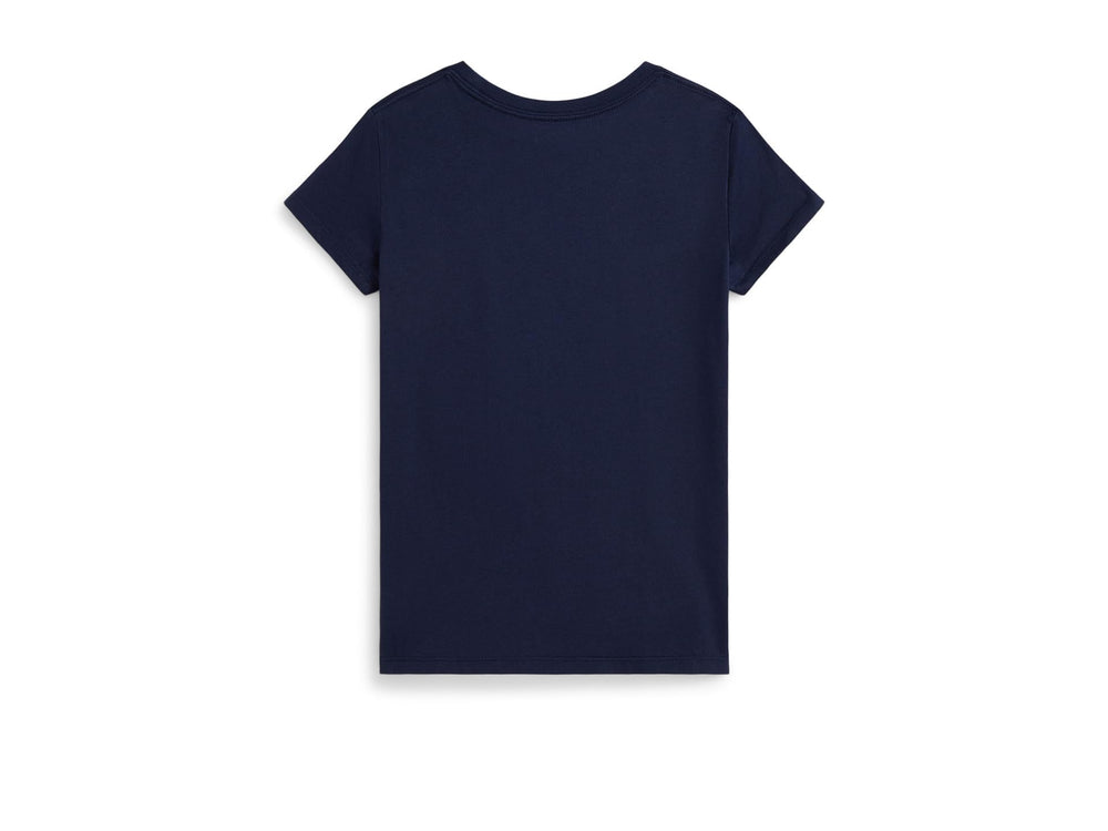 POLO RALPH LAUREN Girls Polo Bear Cotton Jersey Tee (Big Kid), Refined Navy, Large, Big Kid