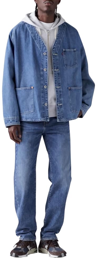 Levi's 505 Regular Fit-Obsolete Men's Jeans, Stonewash Stretch, 34W x 30L