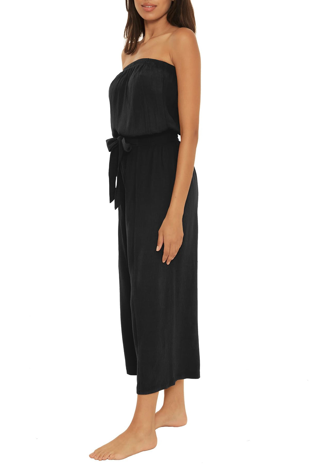 BECCA Women's Standard Ponza Jumpsuit, Casual, Pull On, Beach Cover Ups, Black