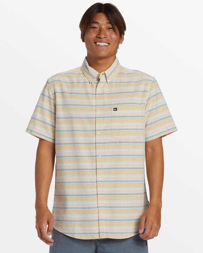 Quiksilver Men's Oxford Strip Classic Button Up Woven Top