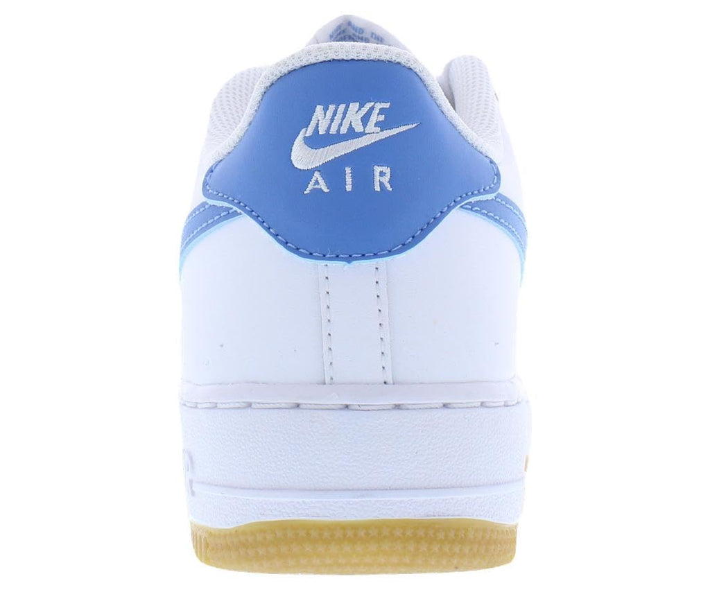 Nike Air Force 1 Big Kids' Shoes (FV5948-115, White/Gum Light Brown/Blue Beyond) Size 5.5y, 5y, 6.5y, 7y,