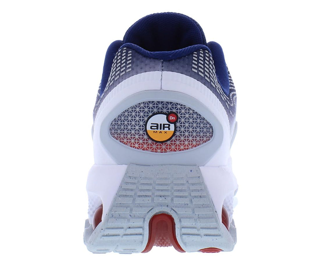 Nike Air Max Dn Big Kids' Shoes (HQ2869-100, White/Blue Void/Blue Void/Sport Red) Size 7