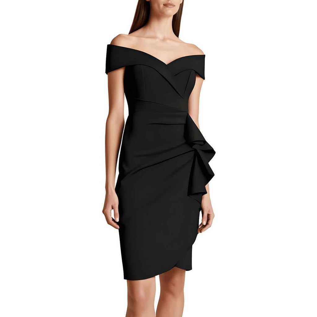 Ruffled Satin Party Cocktail Dress by Xscape