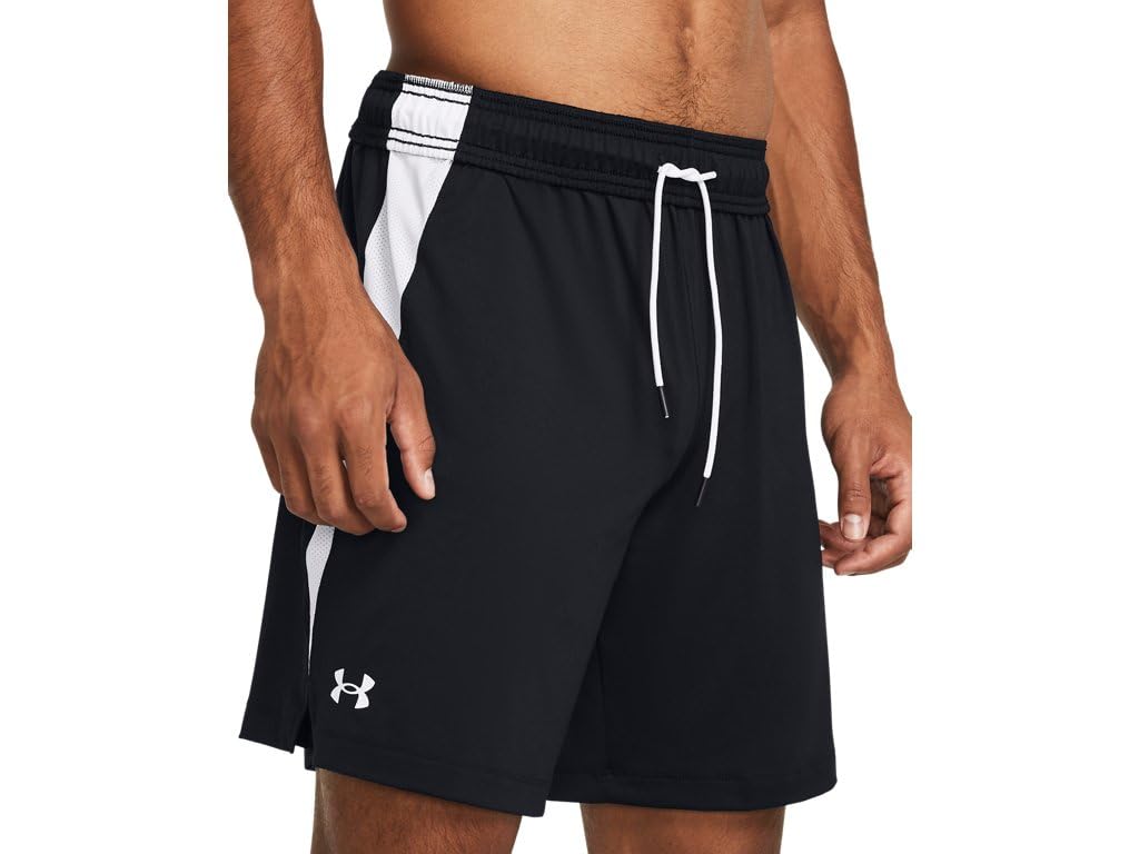 Under Armour Mens Tech Vent 8 Inch Shorts - Ultra Breathable and Lightweight MD Black-White