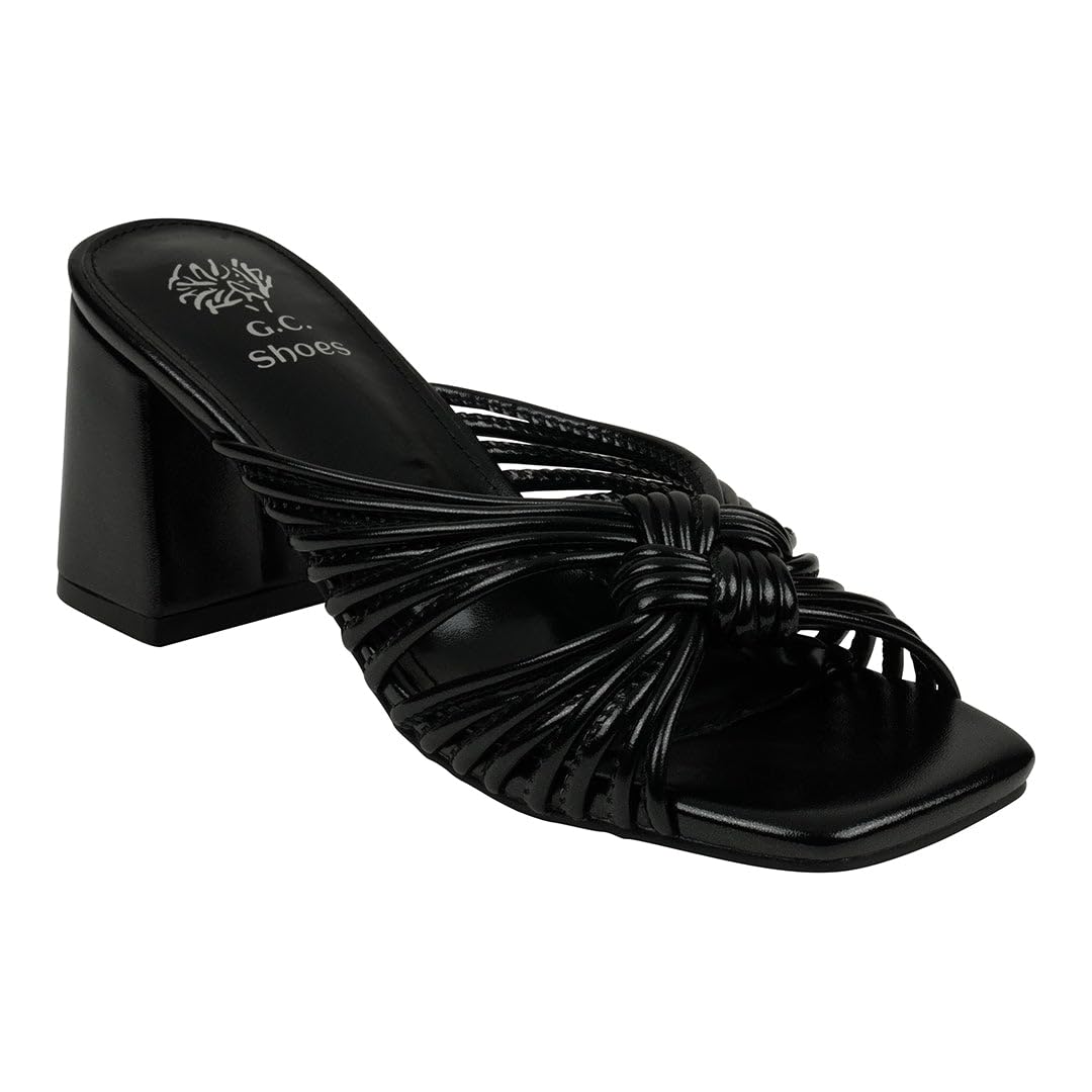 G.C. Shoes Josie Black Flat Sandal Black / 9
